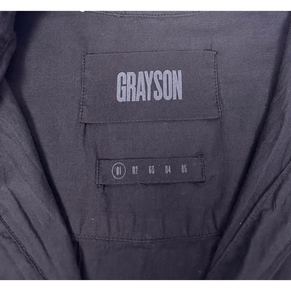 Grayson The Hero Black Cotton Button Up Blouse Relaxed Fit Size 01 XS - Picture 5 of 10